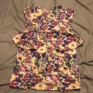 Material girl peplum dress